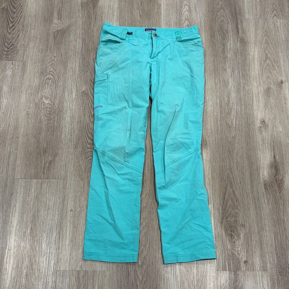 Patagonia Organic Cotton Trekking/Climbing Pants – Size 8 – Teal 1820 - 31x28